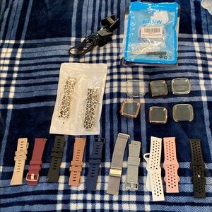 Fitbit Versa 2 Watch Accessories - screen protector and bands and charger